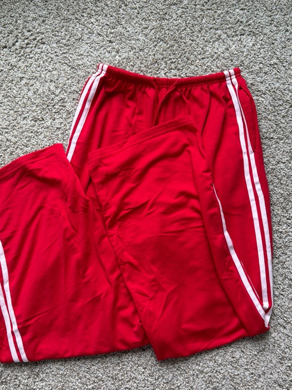 Women’s red striped track pants